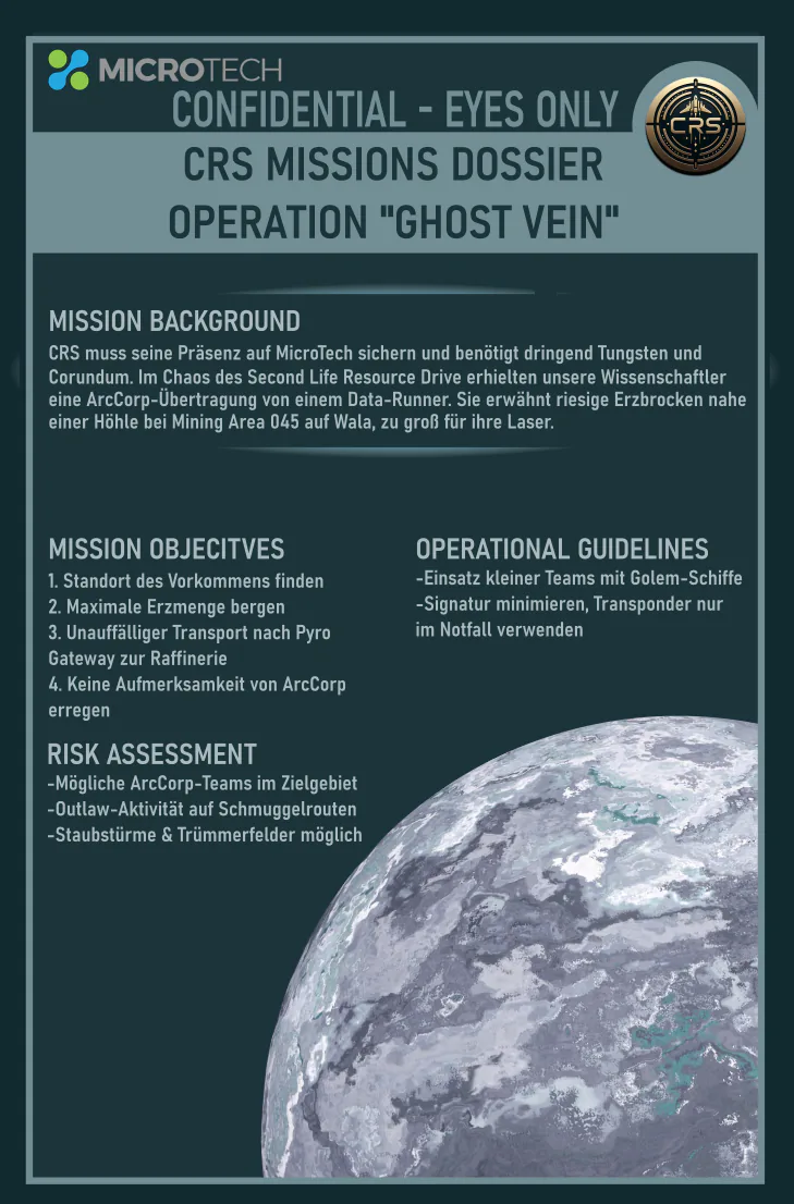 Mission Dossier Operation Ghost Vein